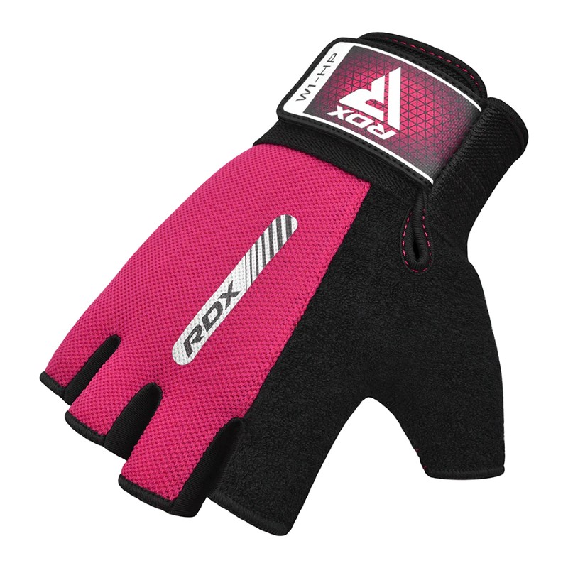RDX Sports W1 Half Finger Gym Gloves Pink Think Sport